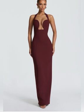 BABYBOO CHARLOTTE MAXI DRESS - CHERRY LACQUER
